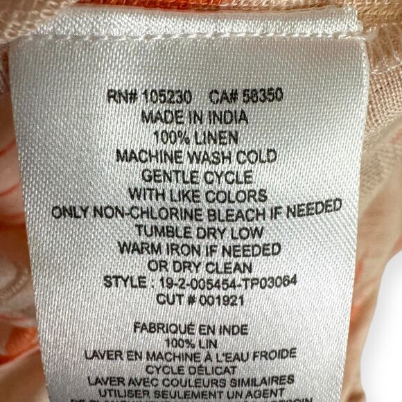 Joie 100% Linen Balloon Sleeve Square Neck Floral Peasant Blouse Women's Size S - Picture 9 of 9